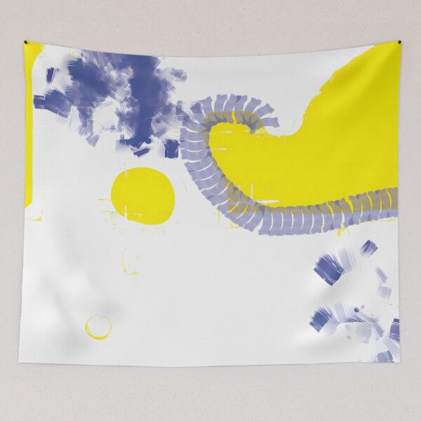 Item preview, Yellow Blue Abstract Art designed and sold by corexxo.
