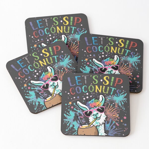 Item preview, WhimsyWares animalslets sip coconuts designed and sold by Imaginarium of Chaos falcon88 .