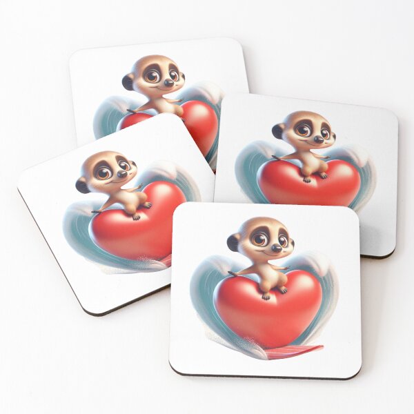 Item preview, Heartfelt Surf Session - Endearing Meerkat on Surfboard designed and sold by vk09.
