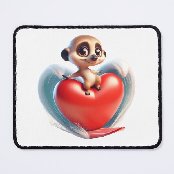 Item preview, Heartfelt Surf Session - Endearing Meerkat on Surfboard designed and sold by vk09.