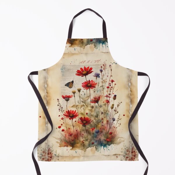 Item preview, Red and yellow wildflowers with moon designed and sold by Coolparrotgirl.