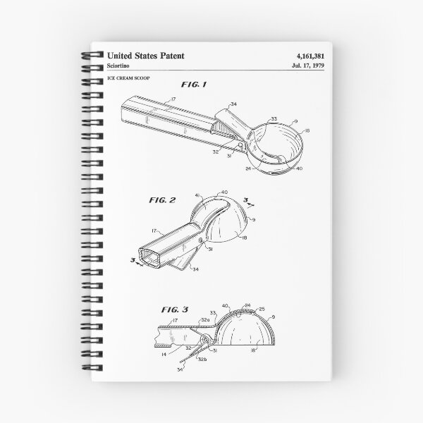 Item preview, Ice Cream Scoop 1979 Patent White Background designed and sold by Peek-Designs.