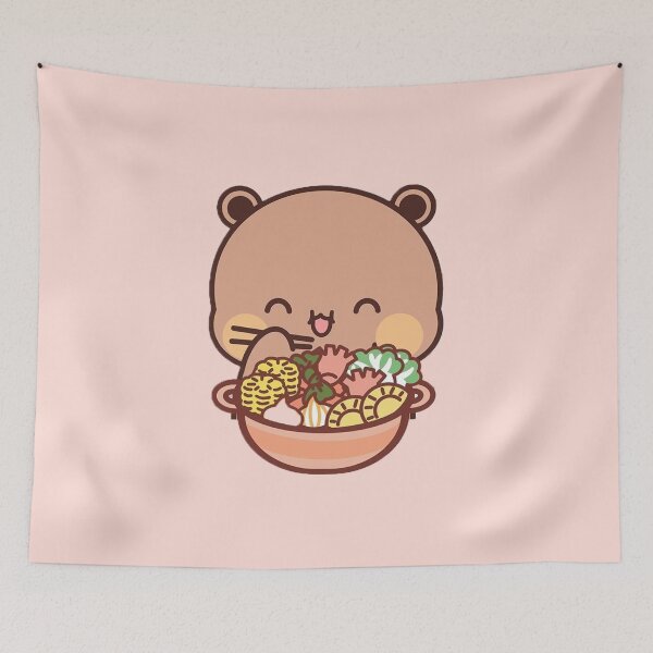 Item preview, Bubu Dudu Panda Bear Love Eating Ramen designed and sold by OceanLiveArts.