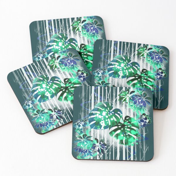 Item preview, Tropical leaf pattern #1 -Teal designed and sold by ArtSea-Bubble.