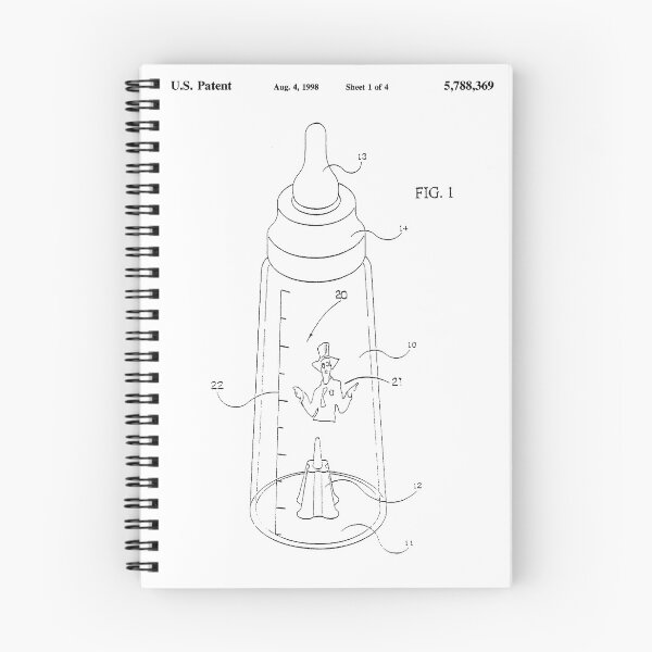 Item preview, Infant Nursing Bottle 1998 Patent White Background designed and sold by Peek-Designs.