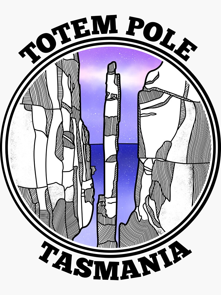 "The totem pole Tasmania Australia " Sticker for Sale by ekpatterns ...