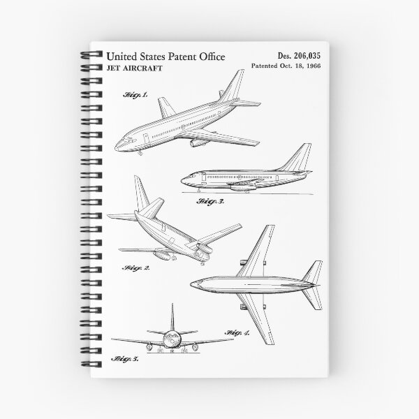 Item preview, Jet Aircraft 1966 Patent Art White Background designed and sold by Peek-Designs.
