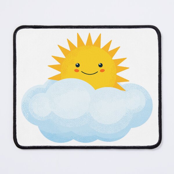 Item preview, The sun is hiding in a cloud. Joyful happy sun in cartoon style for design prints, t-shirts and patterns for kids designed and sold by Eridanka.