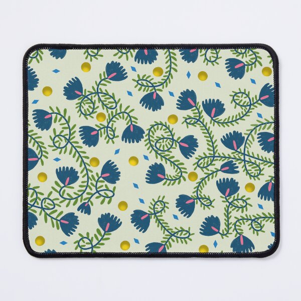 Item preview, blue botanicals designed and sold by Pacesyte.
