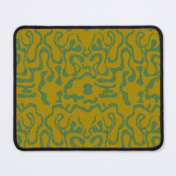 Item preview, Gold on Green pattern Squiggle designed and sold by GreyMoonForest.