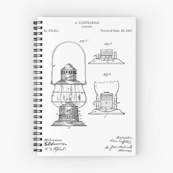 Item preview, Lantern 1887 Vintage Patent Art White Background designed and sold by Peek-Designs.