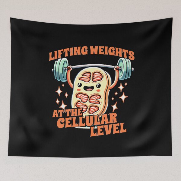 Item preview, Lifting weights at the Cellular Level designed and sold by DoodleDashShop.