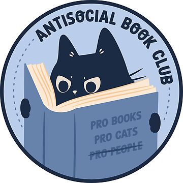 "antisocial book club" Sticker for Sale by indiebookster | Redbubble