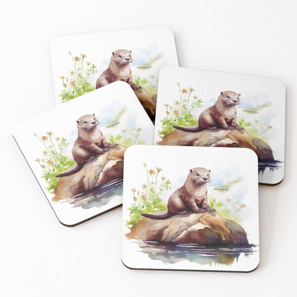 Item preview, Watercolor River Otter designed and sold by TheAnimalZ00.