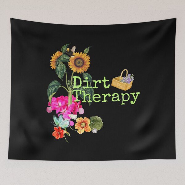 Item preview, Dirt Therapy Colorful Garden Flowers Design designed and sold by EarthArtDesigns.