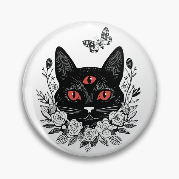Item preview, Three eyed witch cat designed and sold by MonochromeEcho.