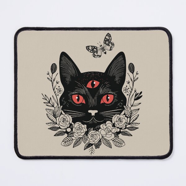 Item preview, Three eyed witch cat designed and sold by MonochromeEcho.