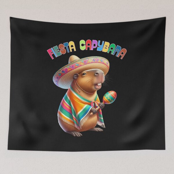 Item preview, Fiesta Capybara Cinco De Mayo designed and sold by elynne9.