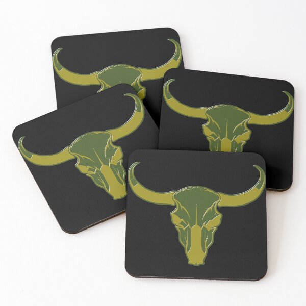 Item preview, Green and Gold Bull Skull designed and sold by zarshirts.