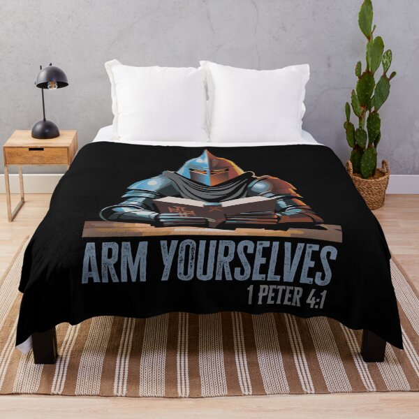 Item preview, Arm Yourselves Bible Verse Medieval Knight designed and sold by WBGraphix.