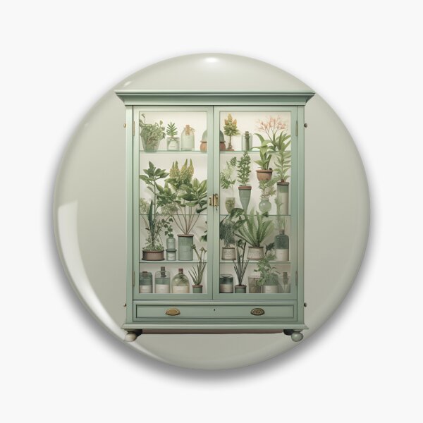 Item preview, Vintage Plant Cupboard Lover Apothecary Houseplants Exotic Monstera ZZ Aloe Snake  designed and sold by Sarcastic Narwhal.