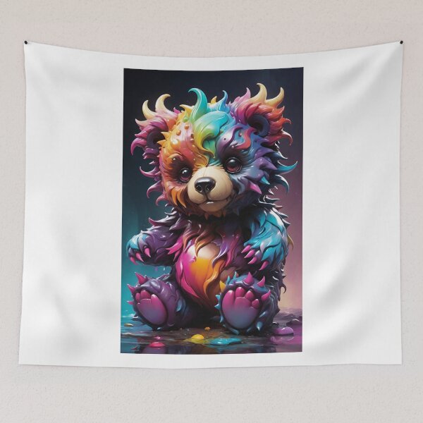 Item preview, Animal, Bear, Brown, Sweety, Stuffed Toy, Teddy Bear, Sweet, Cuddly Toy, Colorful, Rainbow designed and sold by Ciarka.