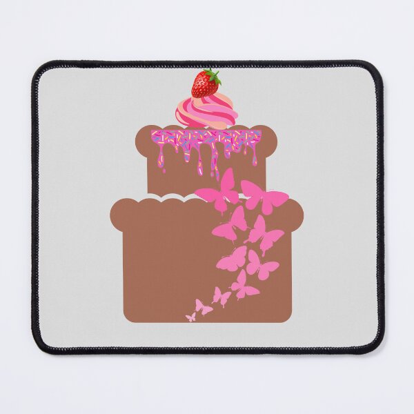 Item preview, Chocolate Cake With Pink Butterflies designed and sold by designlee.