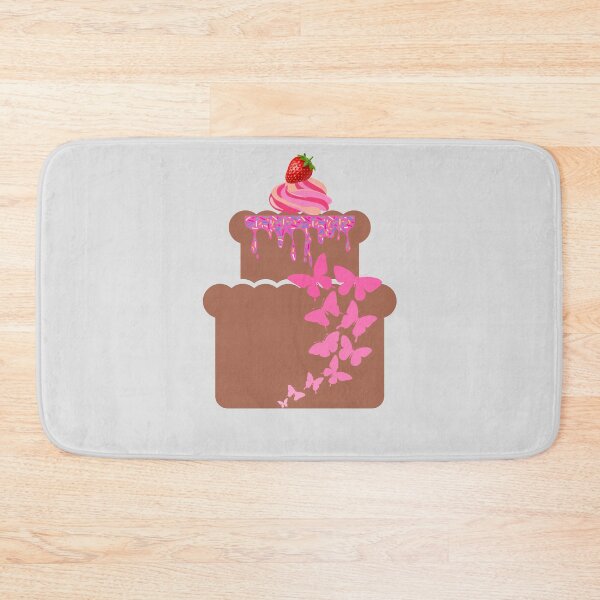Item preview, Chocolate Cake With Pink Butterflies designed and sold by designlee.