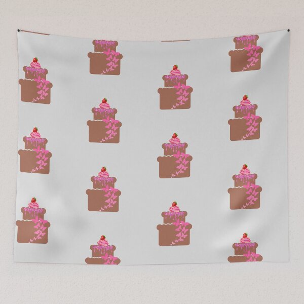Item preview, Chocolate Cake With Pink Butterflies designed and sold by designlee.