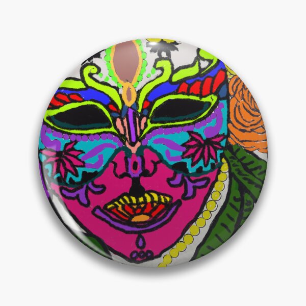 Item preview, Yellow, Orange, Purple, and Blue with Green Leaves, yellow Beards surrounding a Colourful Facemask Tattoo. designed and sold by Hope4thefuture by Joshua Barber .