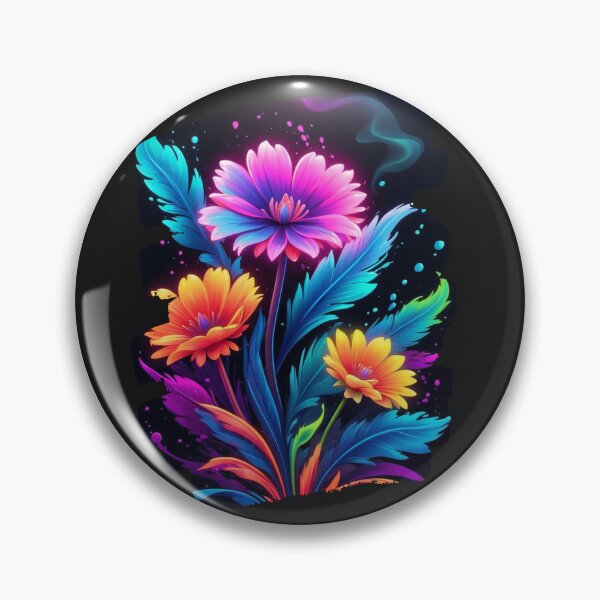 Item preview, Artistic unique neon flowers design designed and sold by Artistic Trio  Design.