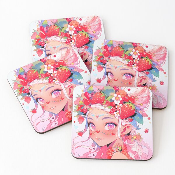 Item preview, Effervescent Strawberry Bloom Anime Girl designed and sold by bubblegoth.