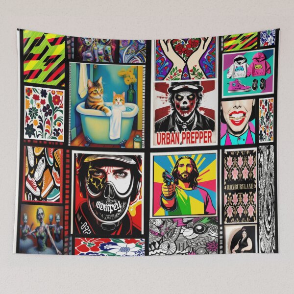 Item preview, Popart collage, American me designed and sold by Roxburylane.