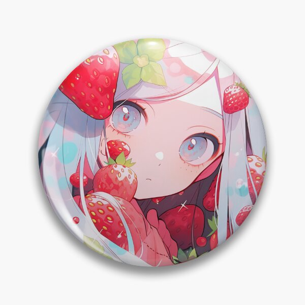 Item preview, Joyful Strawberry Frolic Anime Girl designed and sold by bubblegoth.