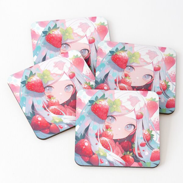 Item preview, Joyful Strawberry Frolic Anime Girl designed and sold by bubblegoth.