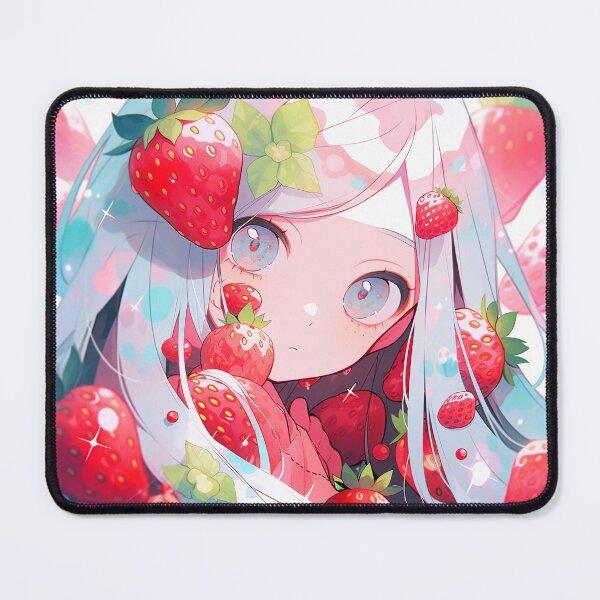 Item preview, Joyful Strawberry Frolic Anime Girl designed and sold by bubblegoth.