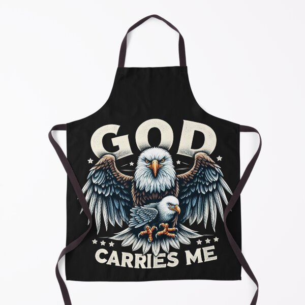 Item preview, God Carries Me, Daddy Eagle Carrying a Young Eagle Art designed and sold by Faithloveshop.