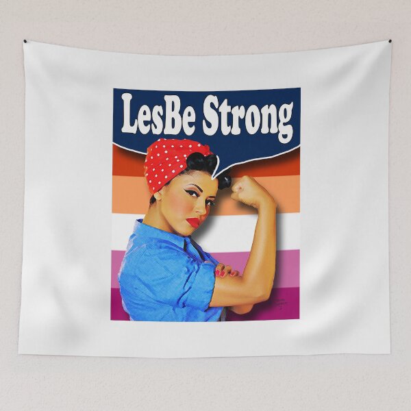 Item preview, LesBe Strong; LGBT Rosie; designed and sold by StickerApe.