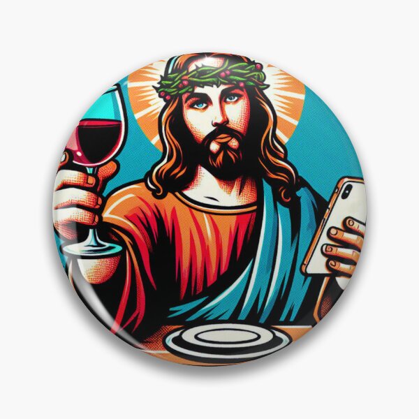 Vista previa del artículo con la obra «Diseño divertido de Jesucristo», diseñado y vendido por TheMonkeyDesing.