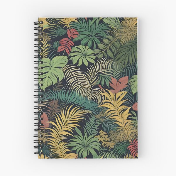 Item preview, Exotic jungle pattern palm leaves in various shades of green jungle designed and sold by Frostquest.