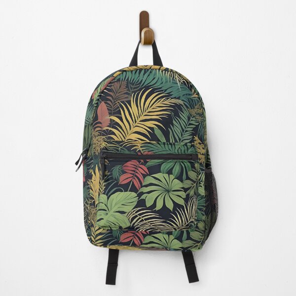 Item preview, Exotic jungle pattern palm leaves in various shades of green jungle designed and sold by Frostquest.