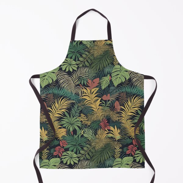 Item preview, Exotic jungle pattern palm leaves in various shades of green jungle designed and sold by Frostquest.