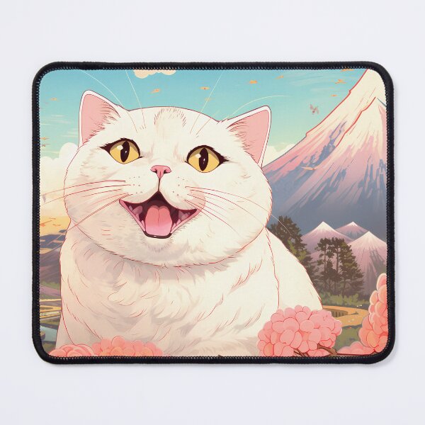 Item preview, White Cat and Mountain Fuji designed and sold by sakurashorty.