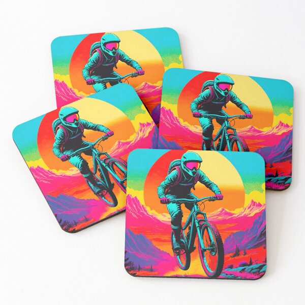 Item preview, Vivid Velocity: Multicolored MTB Rider designed and sold by GrizzlyCollective.