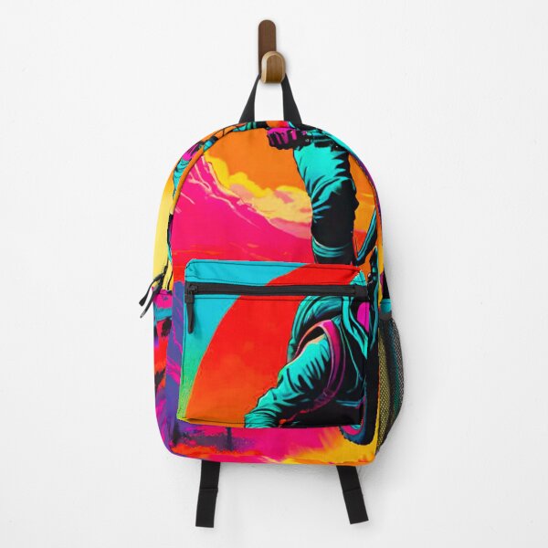 Item preview, Vivid Velocity: Multicolored MTB Rider designed and sold by GrizzlyCollective.