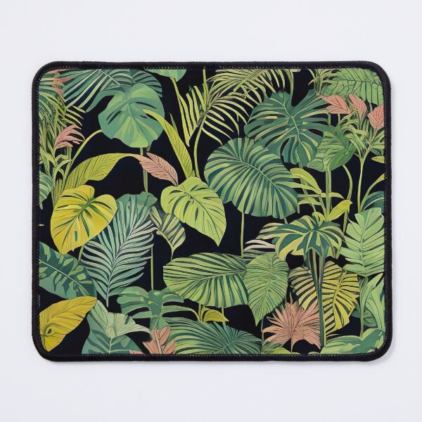 Item preview, Exotic jungle pattern palm leaves in various shades of green jungle designed and sold by Frostquest.
