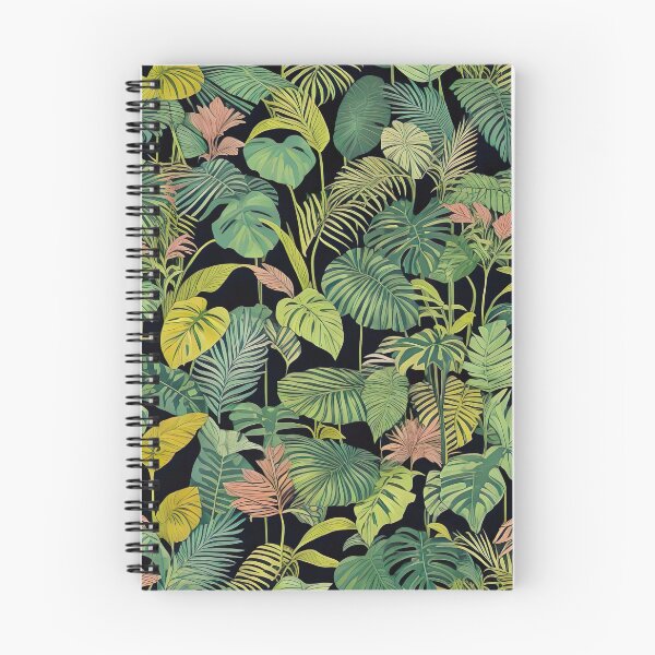 Item preview, Exotic jungle pattern palm leaves in various shades of green jungle designed and sold by Frostquest.