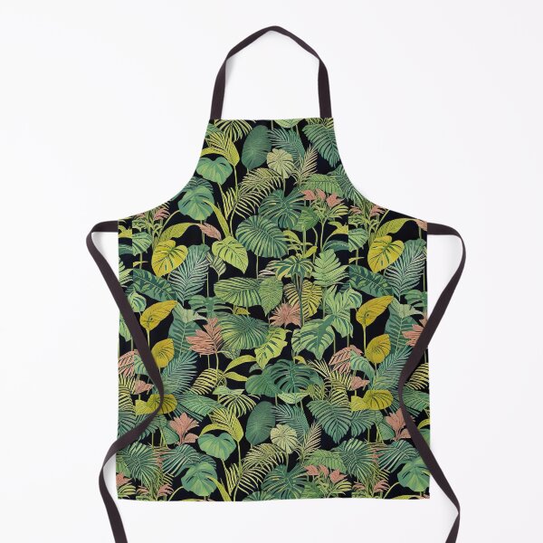 Item preview, Exotic jungle pattern palm leaves in various shades of green jungle designed and sold by Frostquest.