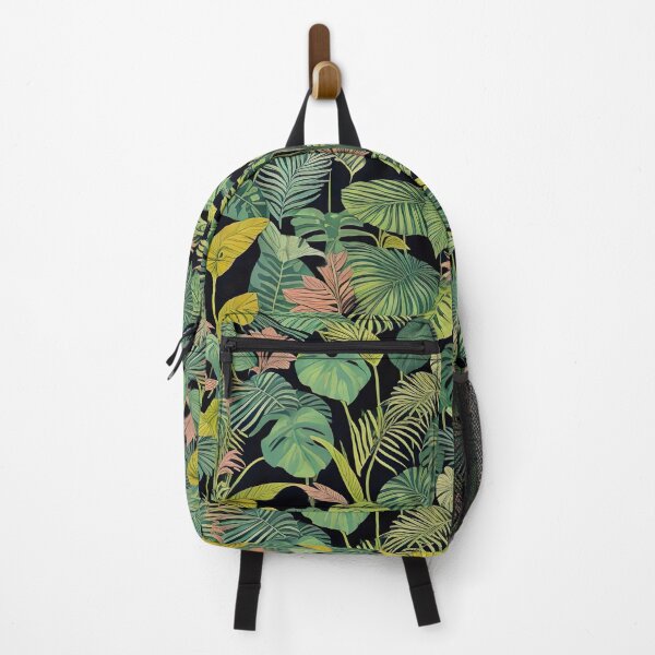 Item preview, Exotic jungle pattern palm leaves in various shades of green jungle designed and sold by Frostquest.