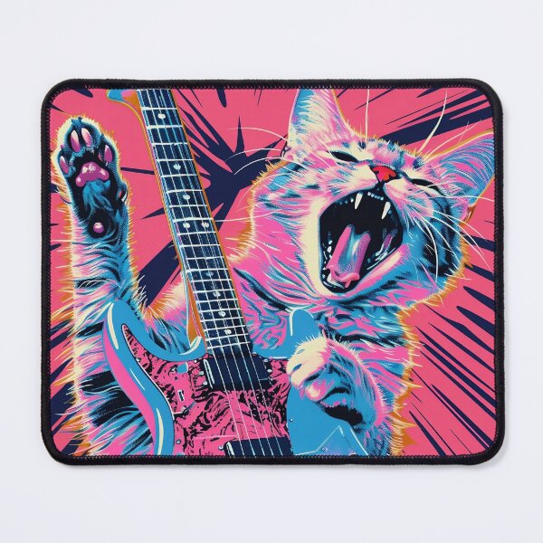 Item preview, Rocker, Rock, Cat, Music Kitty, Retro Style Kitten Vintage Cat designed and sold by CreativeArts-S.